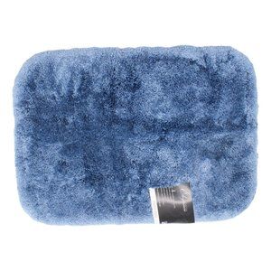 Elegance Collection Bath Rug, Flag Blue 17x24 in 
